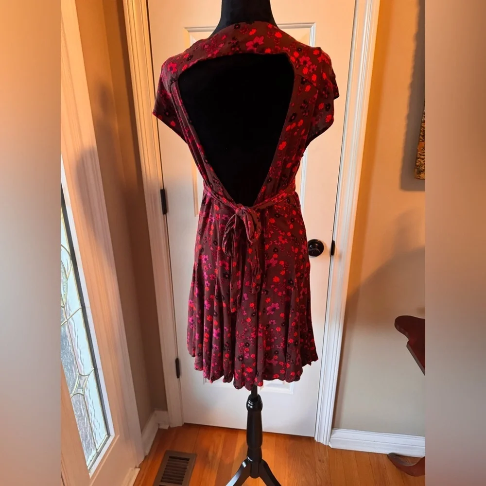 Free People-It Takes Two Floral Wrap Backless Dress - Picture 6 of 11